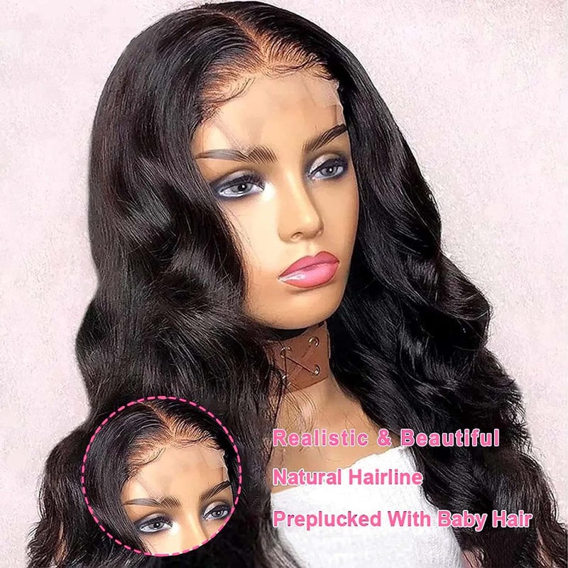 MIRTHFUL 22 Inch Body Wave Lace Front Wigs Human Hair 4x4 Closure Wigs for Black Women 200 Density Wear and Go Glueless Wigs Human Hair - Image 3